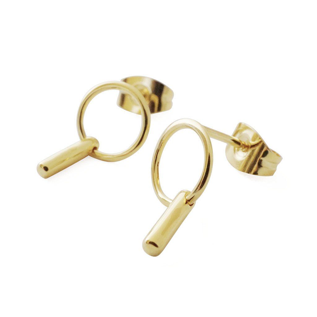 Charlie Link Bar Earrings Earrings HONEYCAT Jewelry Gold 