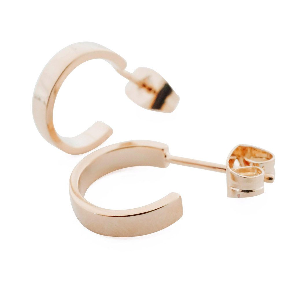 Huggie Hoops Earrings HONEYCAT Jewelry Rose Gold 