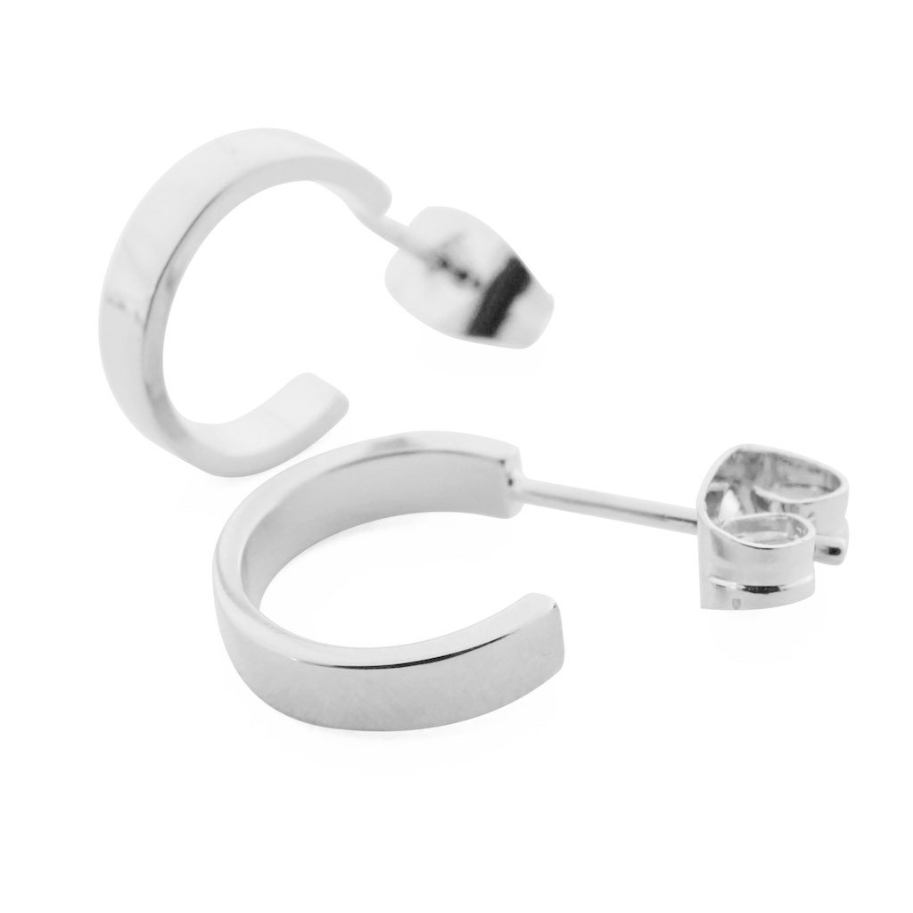 Huggie Hoops Earrings HONEYCAT Jewelry Silver 