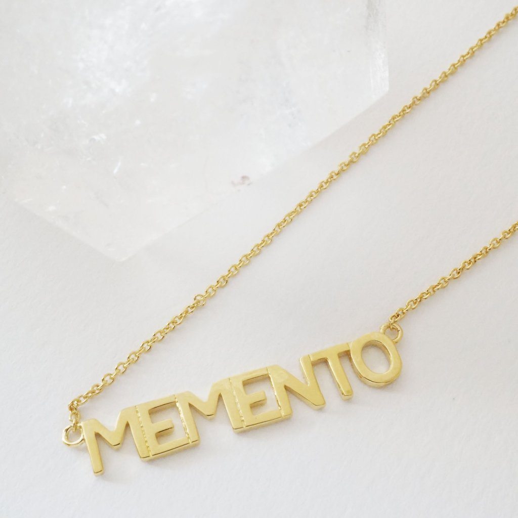Memento Nameplate Necklace - Final Sale Necklaces HONEYCAT Jewelry 