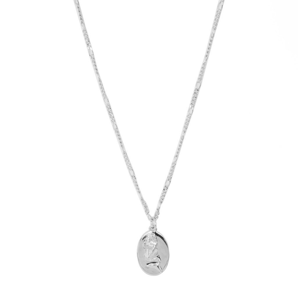 Sirena Mermaid Pendant Necklace Necklaces HONEYCAT Jewelry Silver 