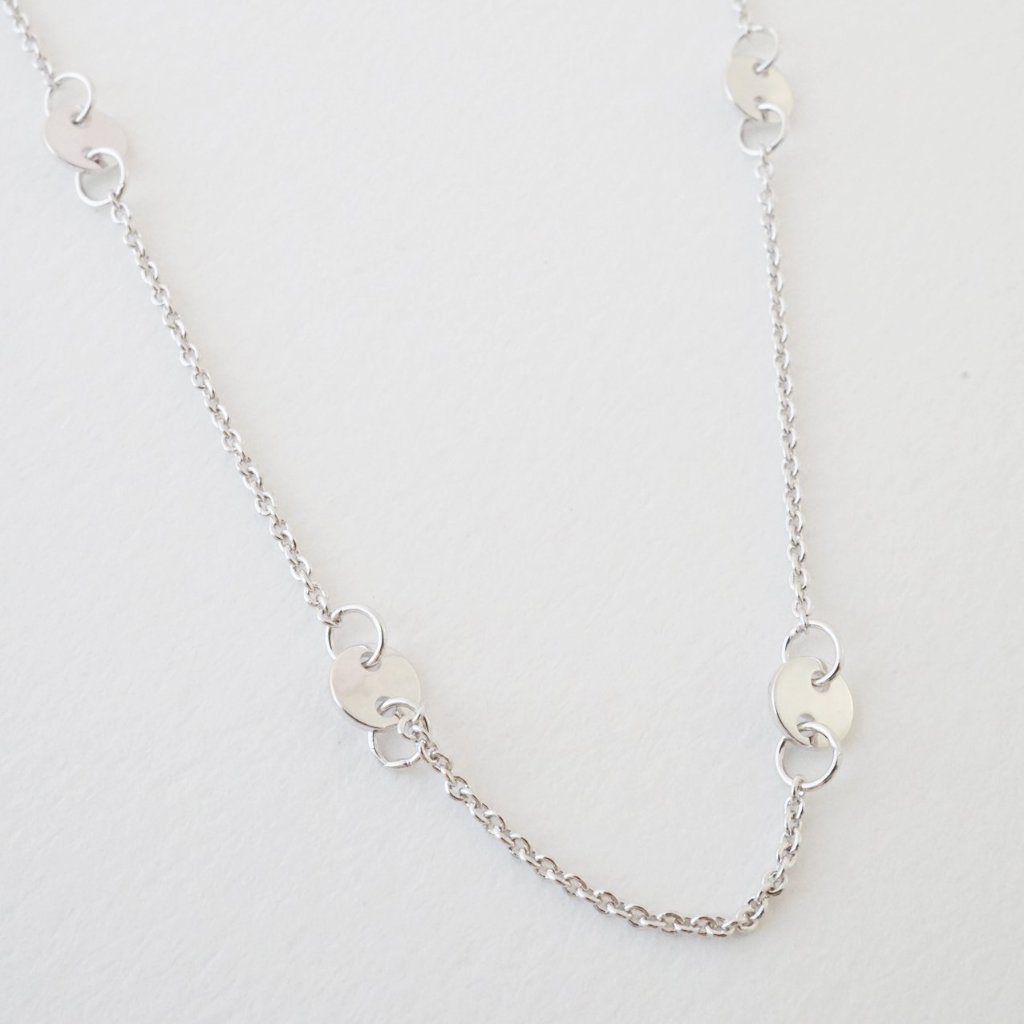 Milky Way Disc Chain Necklace Necklaces HONEYCAT Jewelry Silver 