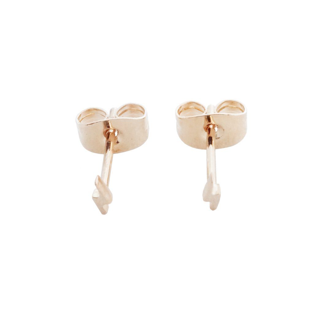 Mini Lightning Stud Earrings Earrings HONEYCAT Jewelry Rose Gold 