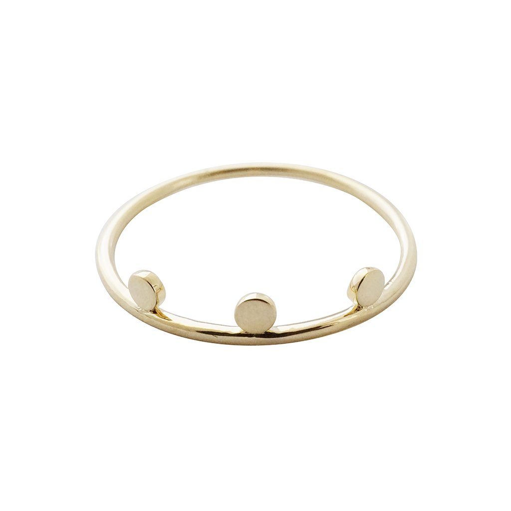 Morse Code Ring Rings HONEYCAT Jewelry Gold 5 