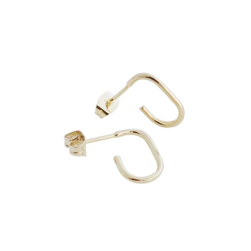 Paulette Oblong Hoops Earrings HONEYCAT Jewelry Gold 