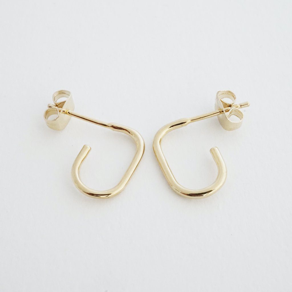 Paulette Oblong Hoops Earrings HONEYCAT Jewelry 