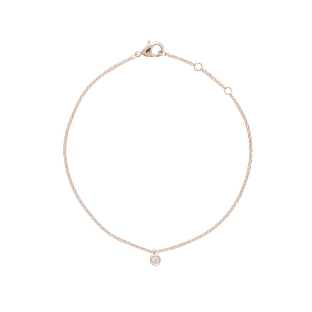 Petite Solitaire Bracelet Bracelets HONEYCAT Jewelry Rose Gold 