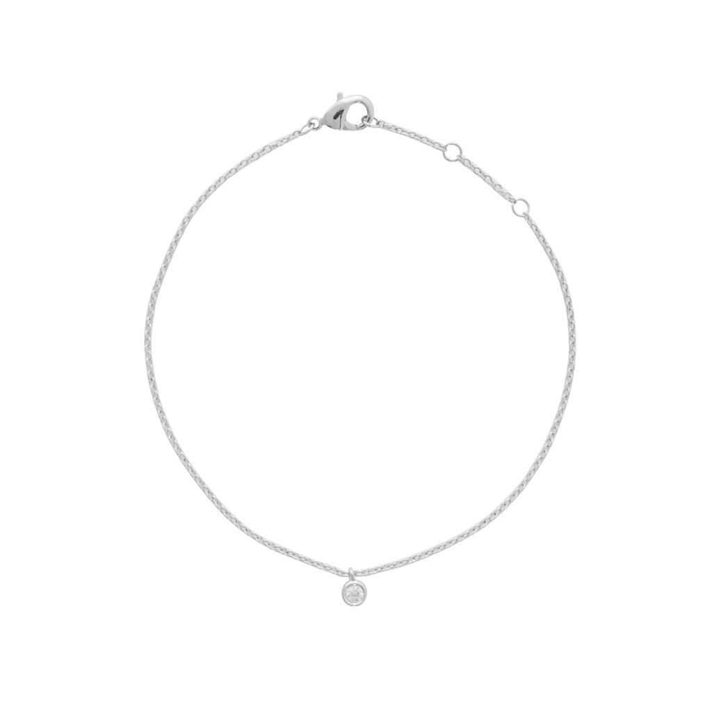 Petite Solitaire Bracelet Bracelets HONEYCAT Jewelry Silver 