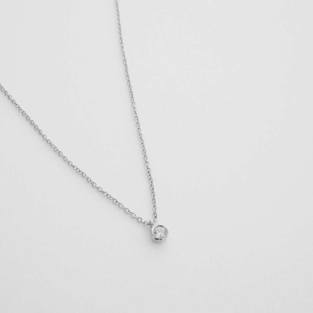 Petite Solitaire Necklace Necklaces HONEYCAT Jewelry 