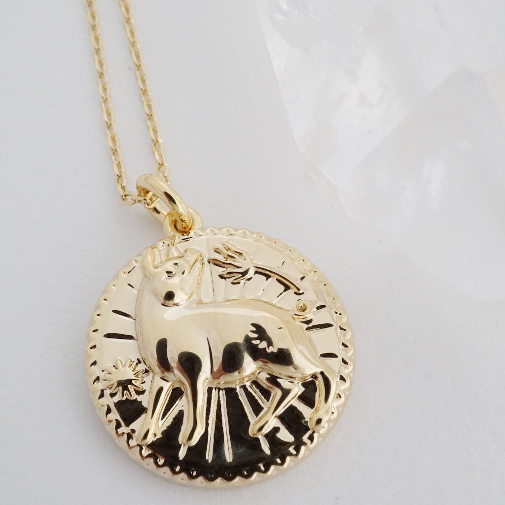 Chinese Zodiac Coin Necklace by HONEYCAT Jewelry
