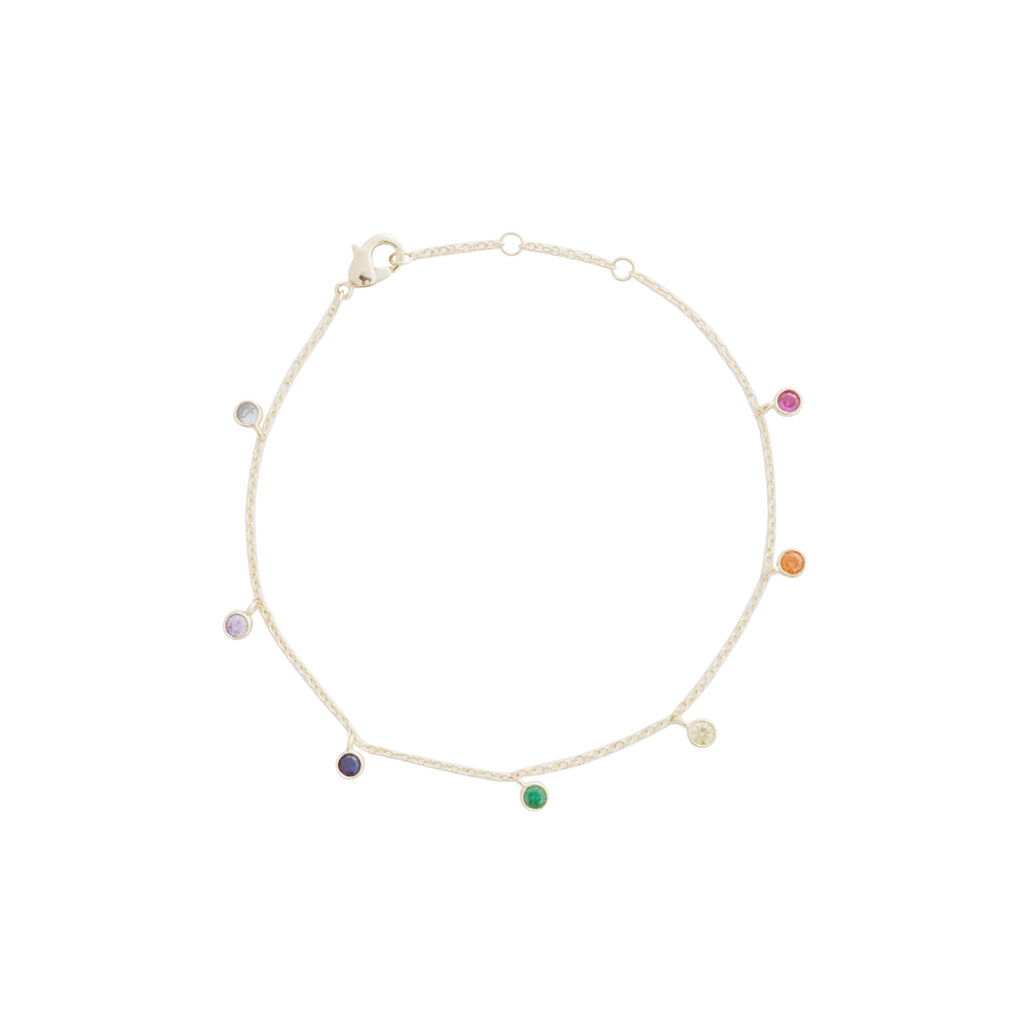 Rainbow Crystal Stardust Bracelet Bracelets HONEYCAT Jewelry Gold 