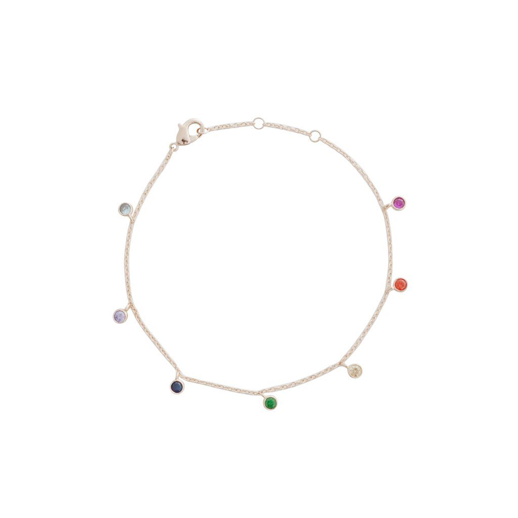 Rainbow Crystal Stardust Bracelet Bracelets HONEYCAT Jewelry Rose Gold 