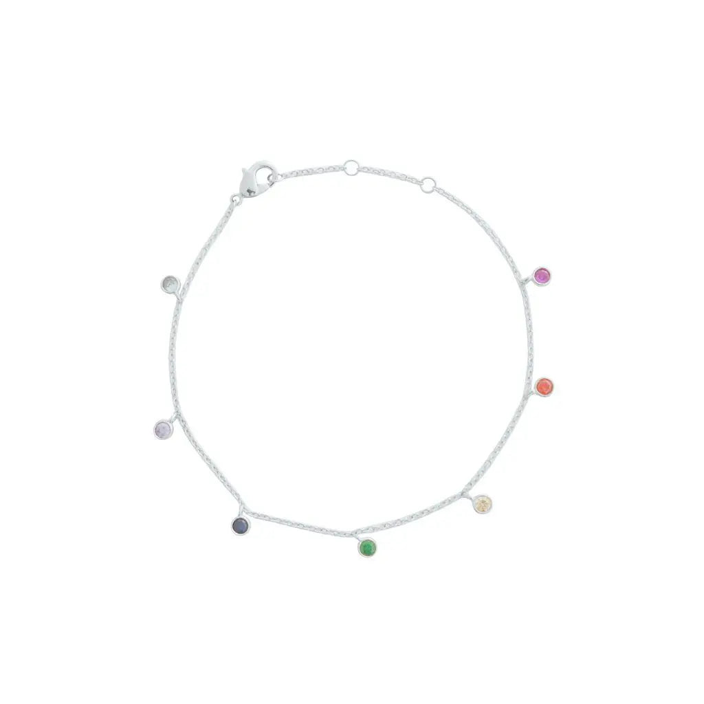 Rainbow Crystal Stardust Bracelet Bracelets HONEYCAT Jewelry Silver 