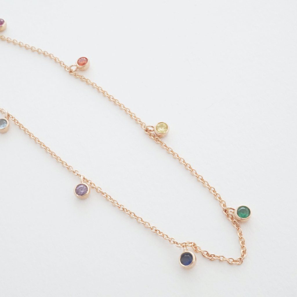 Rainbow Crystal Stardust Necklace Necklaces HONEYCAT Jewelry 