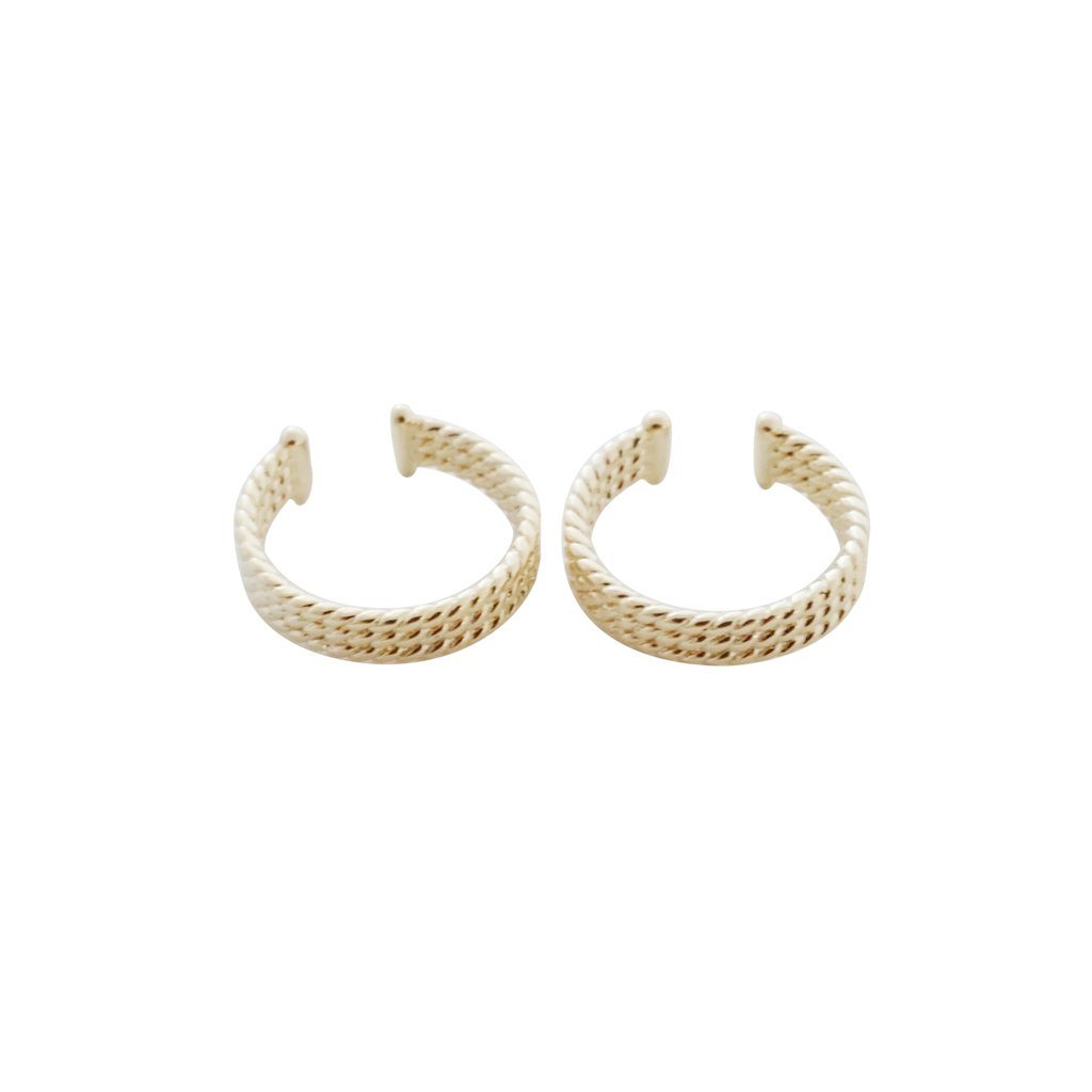 Roped Ear Cuffs Earrings HONEYCAT Jewelry Gold 