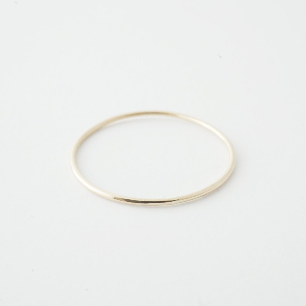 Skinny Stacking Ring, 14k Gold Rings HONEYCAT Jewelry Gold 6 