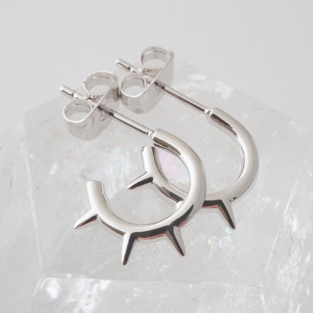 Spike Hoops Earrings HONEYCAT Jewelry Silver 
