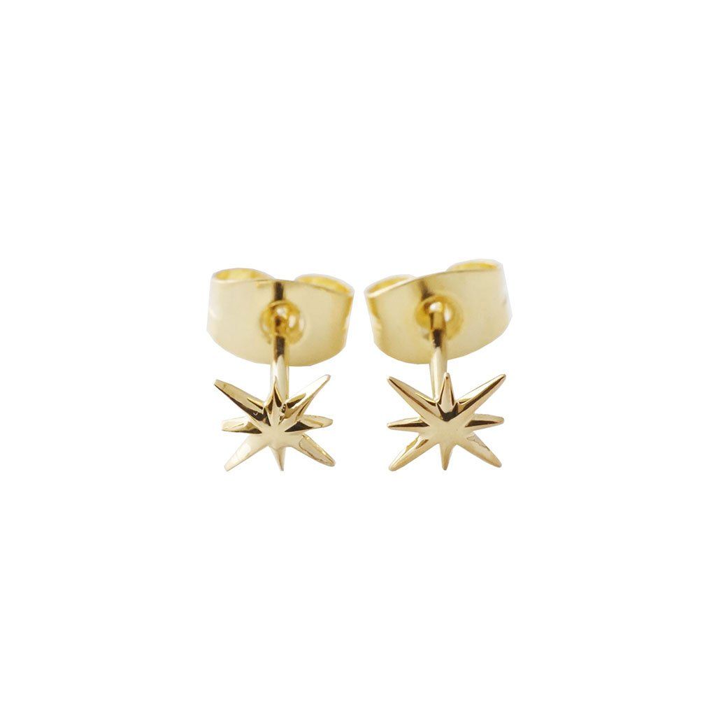 Celestial Starburst Studs Earrings HONEYCAT Jewelry Gold 