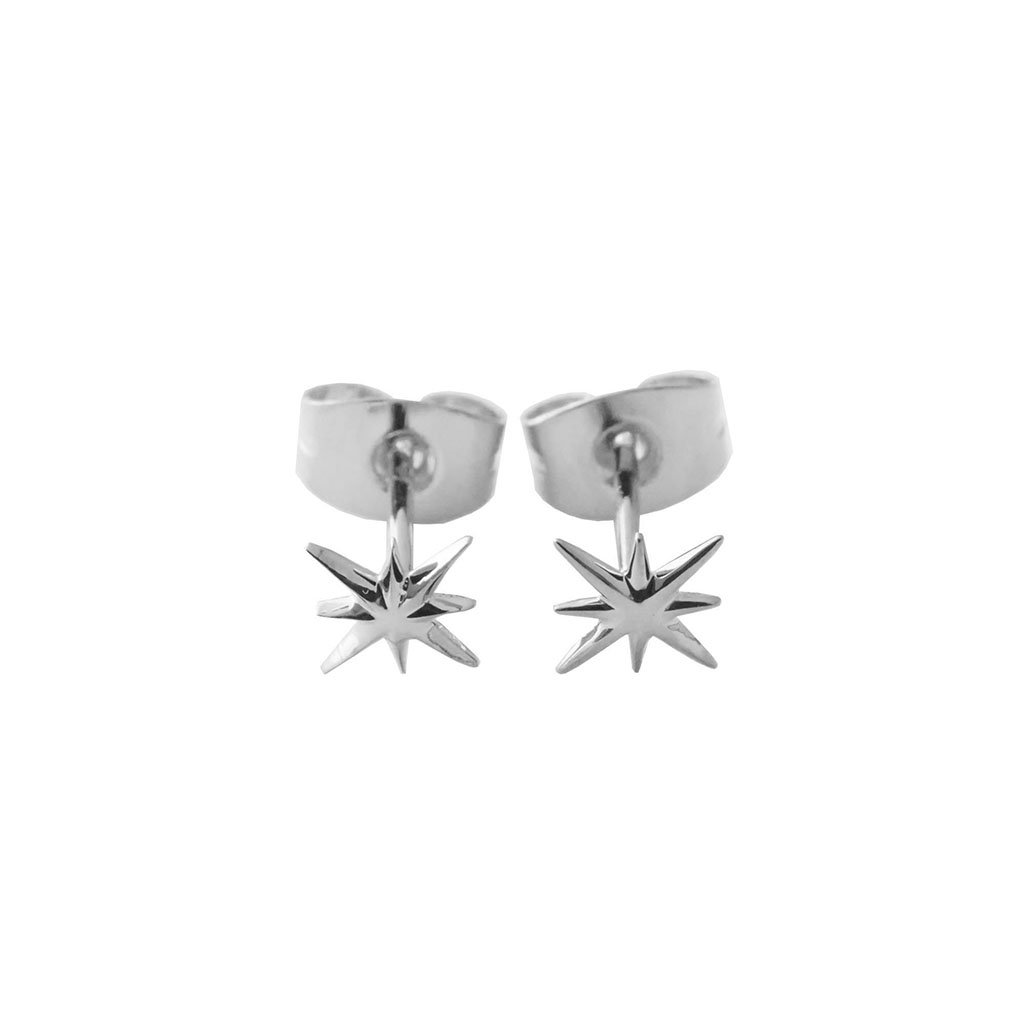 Celestial Starburst Studs Earrings HONEYCAT Jewelry Silver 