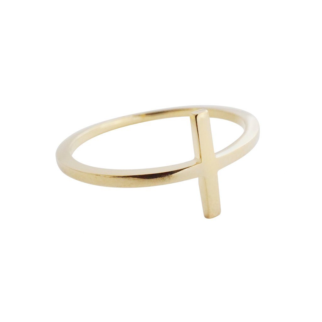 T-Bar Ring Rings HONEYCAT Jewelry Gold 5 