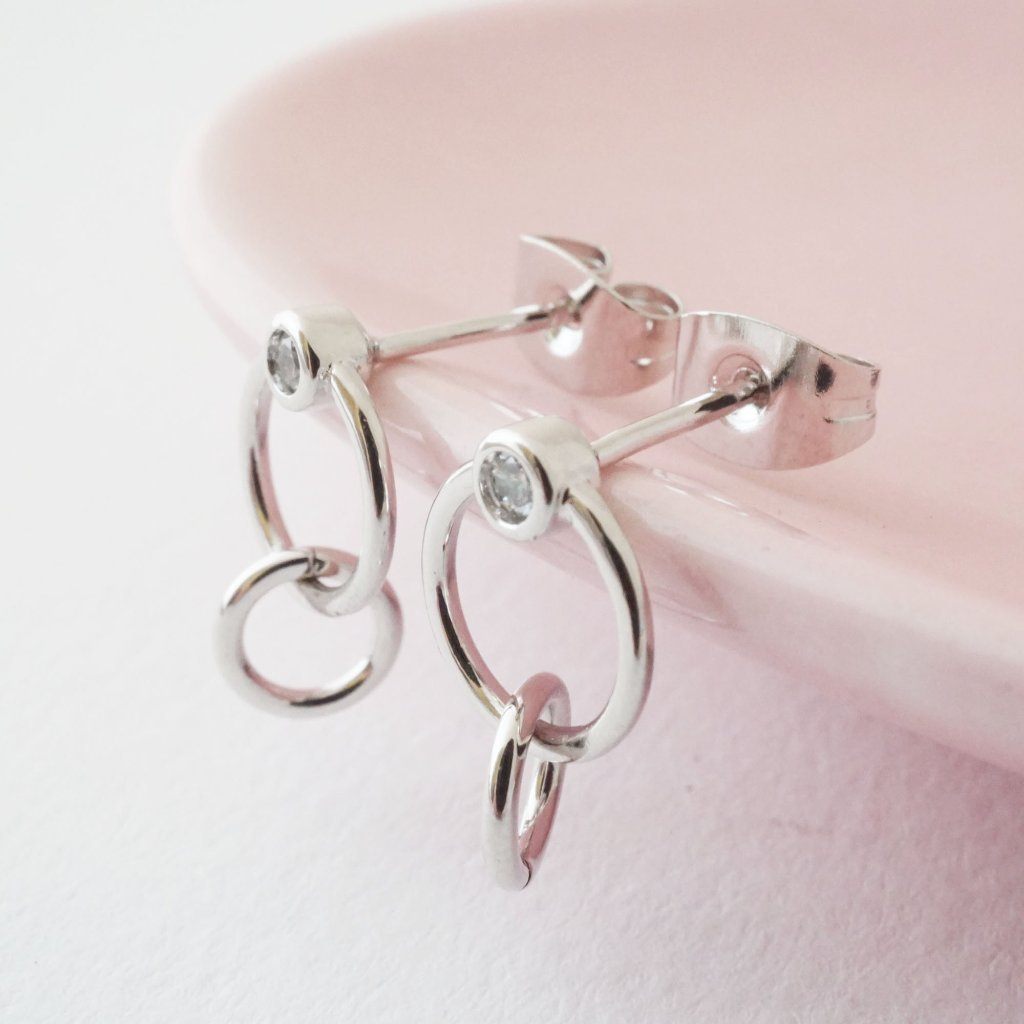 Tansy Crystal Link Earrings Earrings HONEYCAT Jewelry 