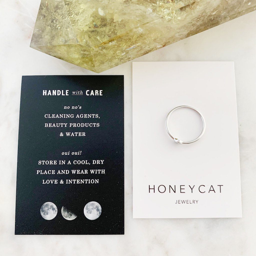 Tiny Circle Ring Rings HONEYCAT Jewelry 