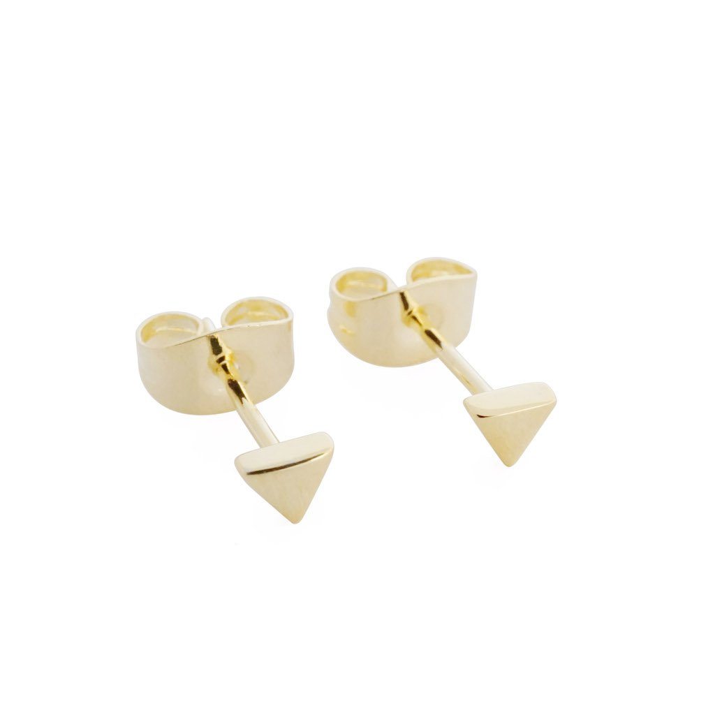 Mini Triangle Stud Earrings Earrings HONEYCAT Jewelry Gold 