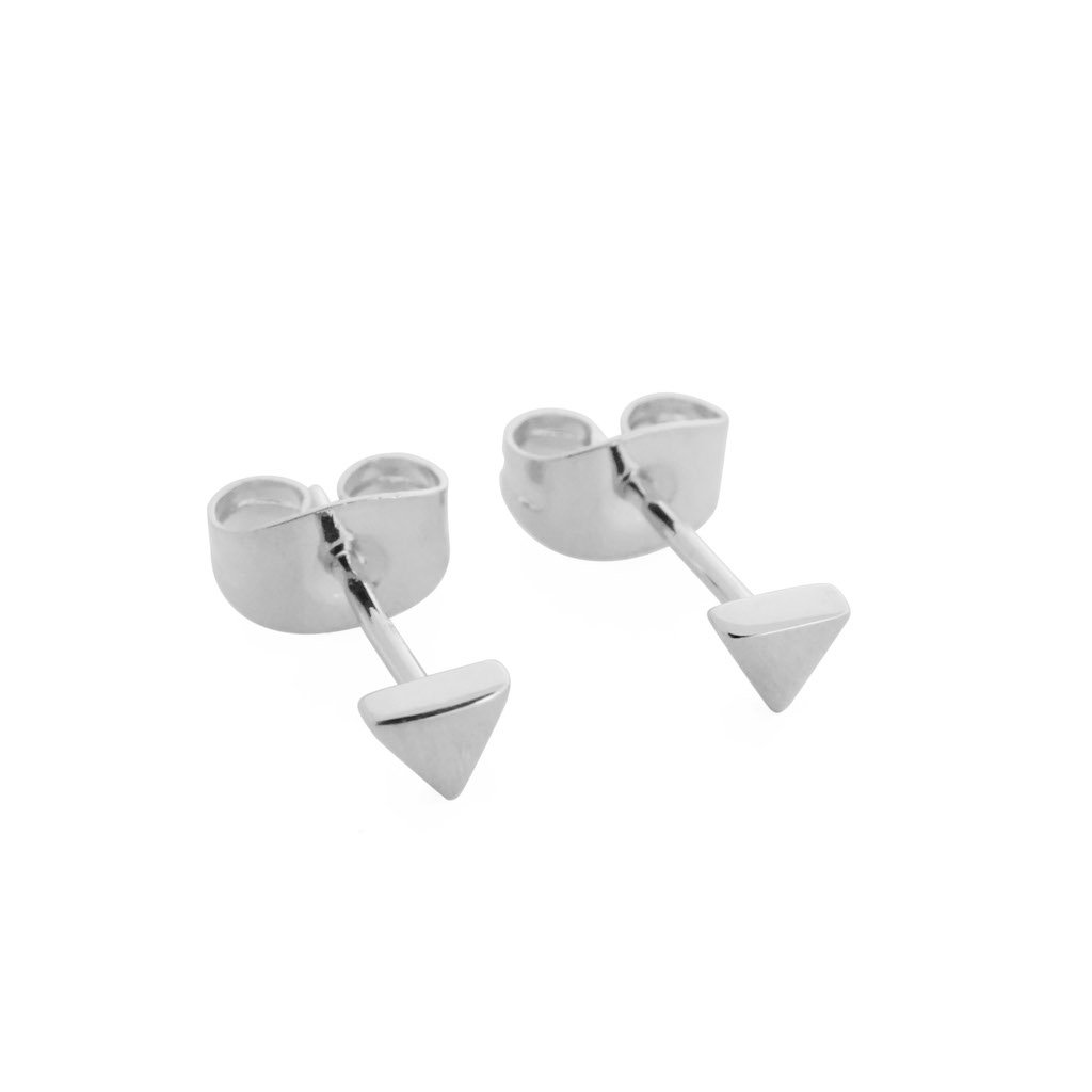 Mini Triangle Stud Earrings Earrings HONEYCAT Jewelry Silver 