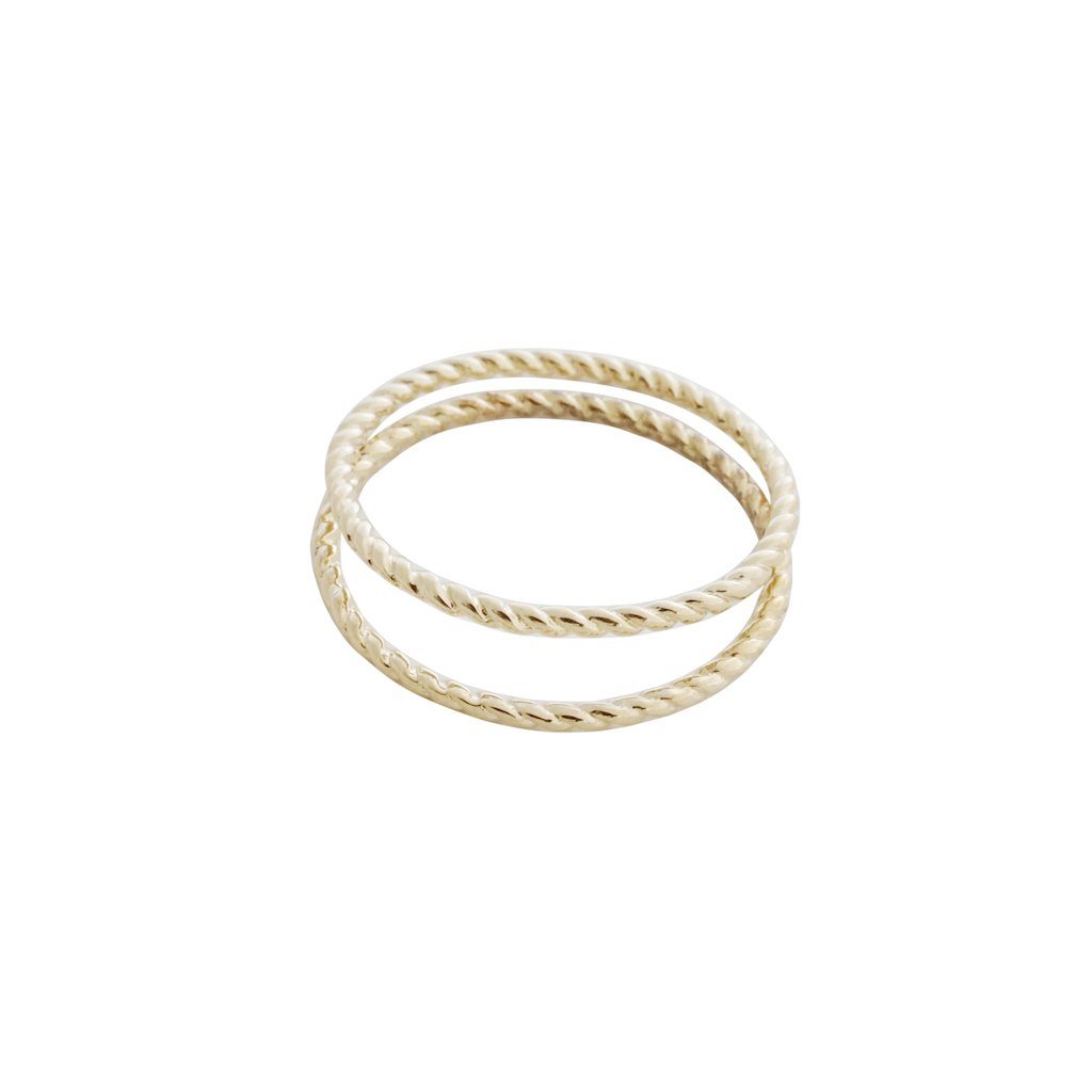Twisted Rope Rings Rings HONEYCAT Jewelry Gold 5 