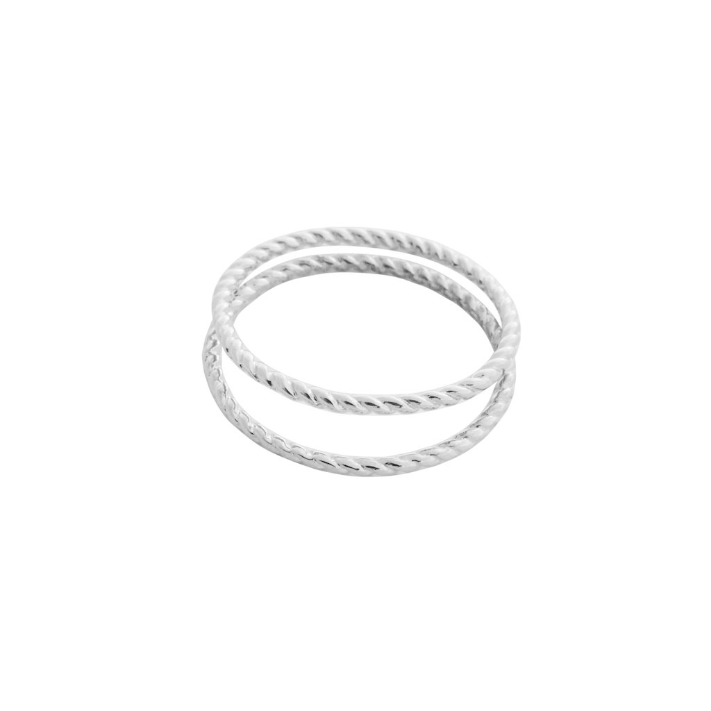 Twisted Rope Rings Rings HONEYCAT Jewelry Silver 5 