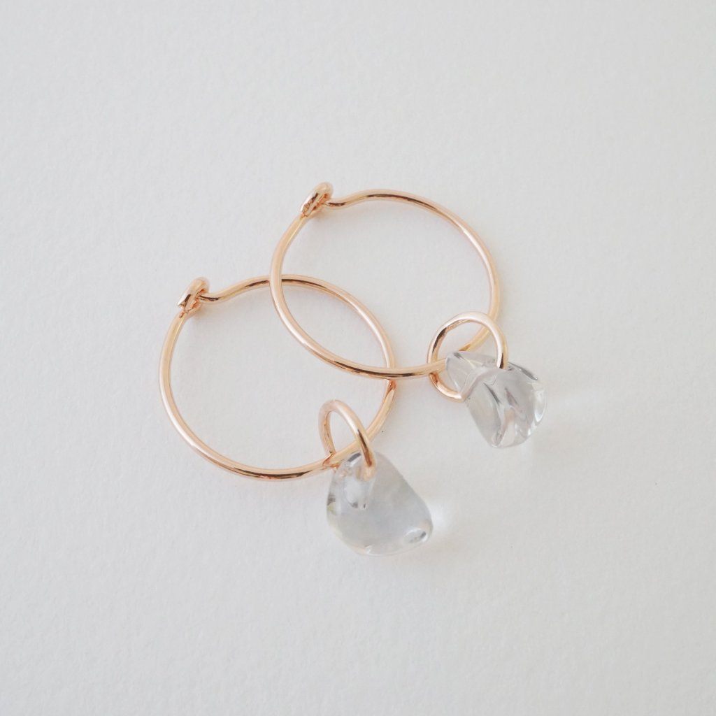Wishing Crystal Hoop Earrings Earrings HONEYCAT Jewelry 