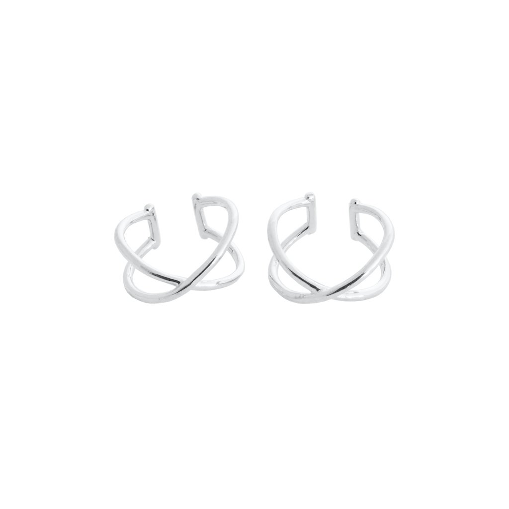X Ear Cuffs Earrings HONEYCAT Jewelry Silver 