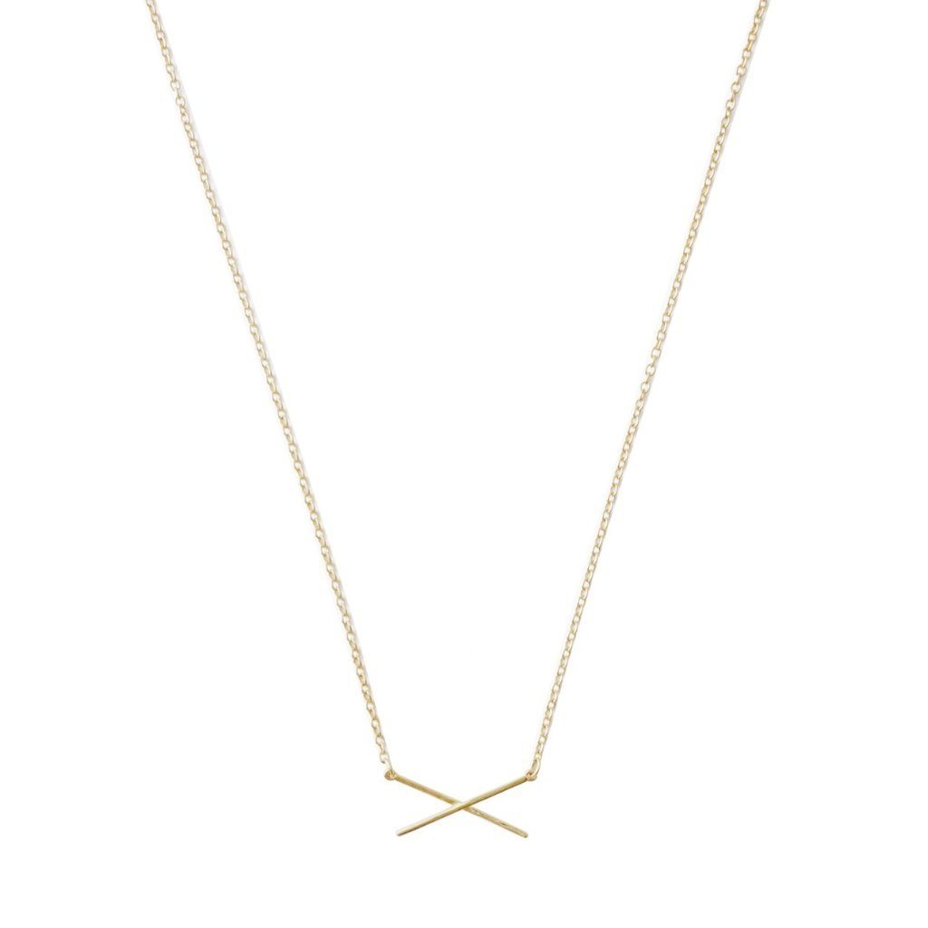 X Bar Necklace Necklaces HONEYCAT Jewelry Gold 