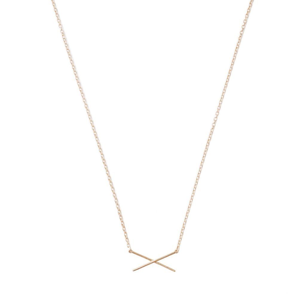 X Bar Necklace Necklaces HONEYCAT Jewelry Rose Gold 