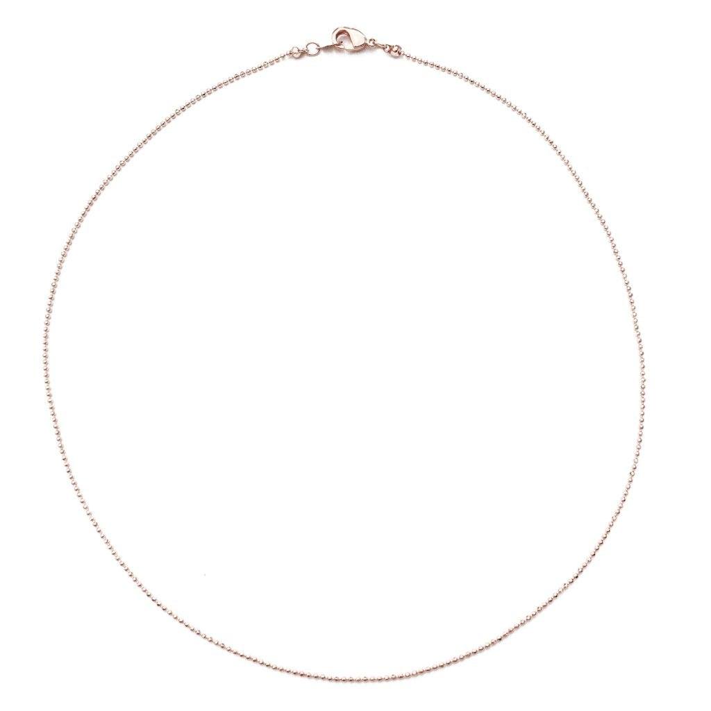 Thin Ball Chain Choker Necklaces HONEYCAT Jewelry Rose Gold (15") 
