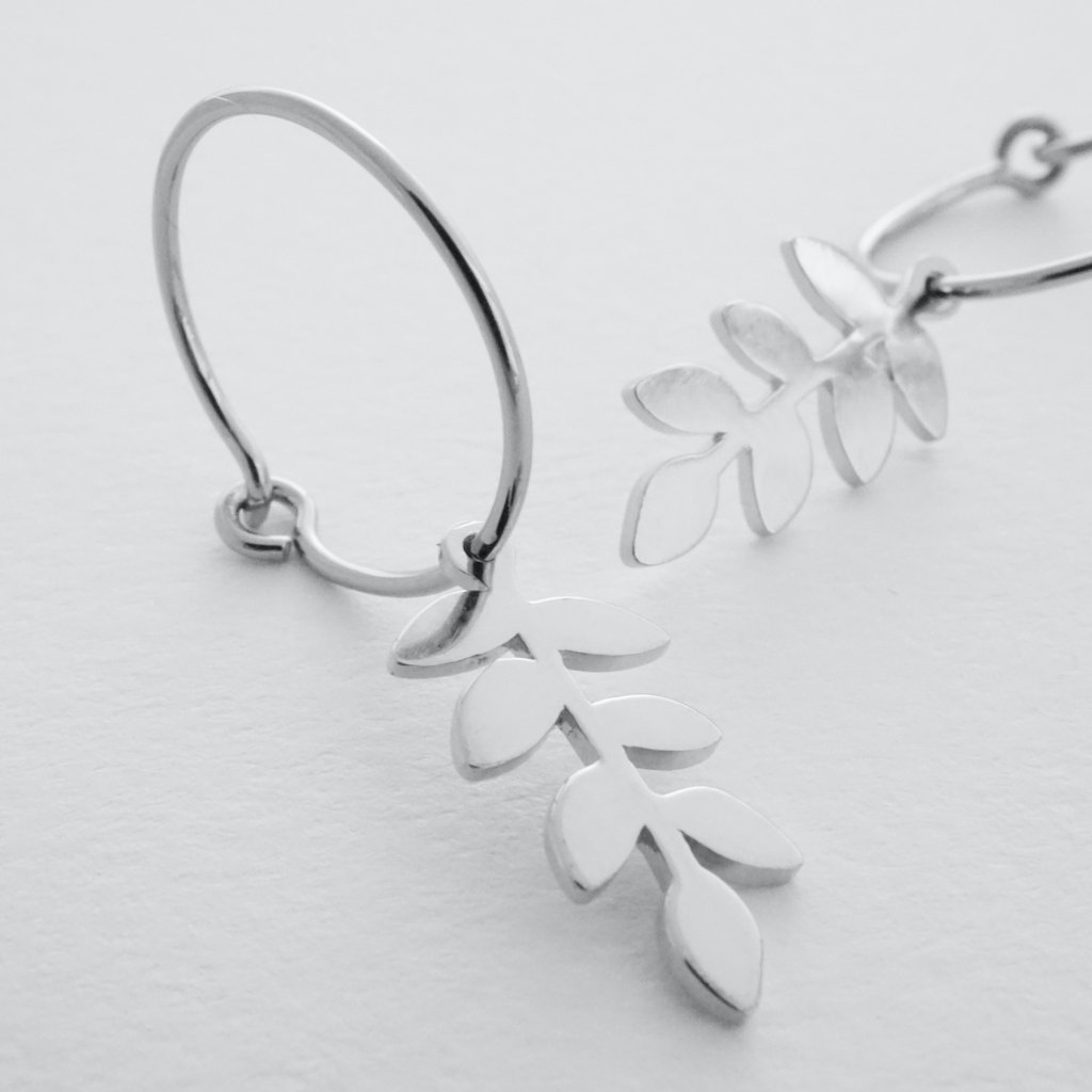 Magic Charm Fern Hoops Earrings HONEYCAT Jewelry 