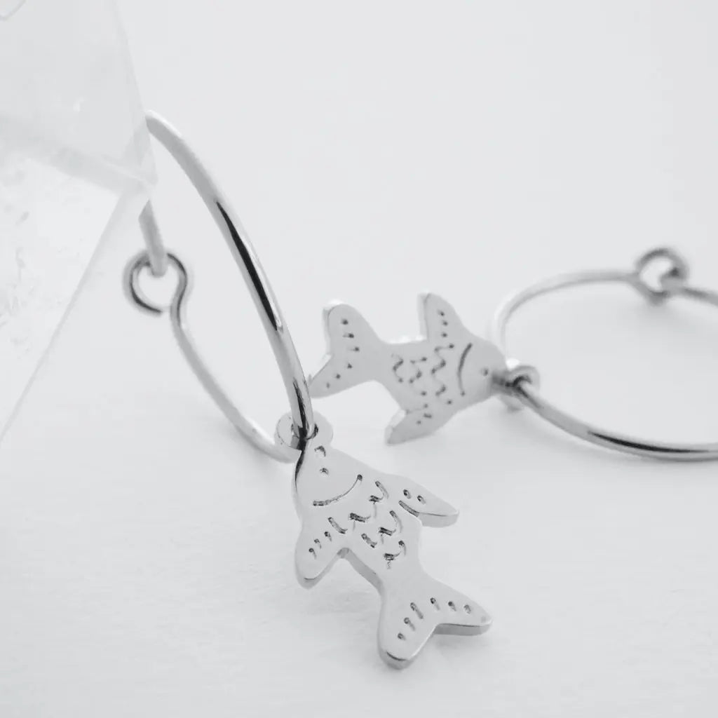 Magic Charm Taiyaki Fish Hoops Earrings HONEYCAT Jewelry 