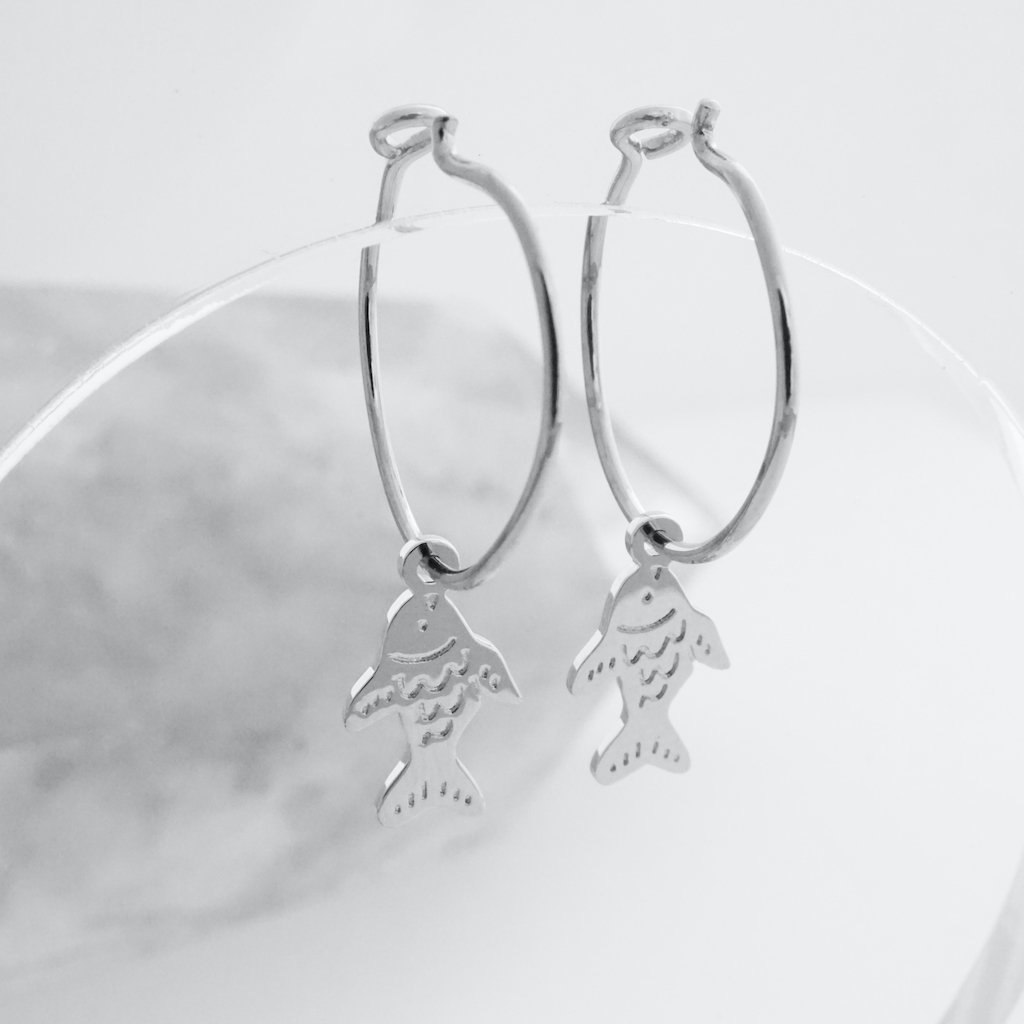 Magic Charm Taiyaki Fish Hoops Earrings HONEYCAT Jewelry 