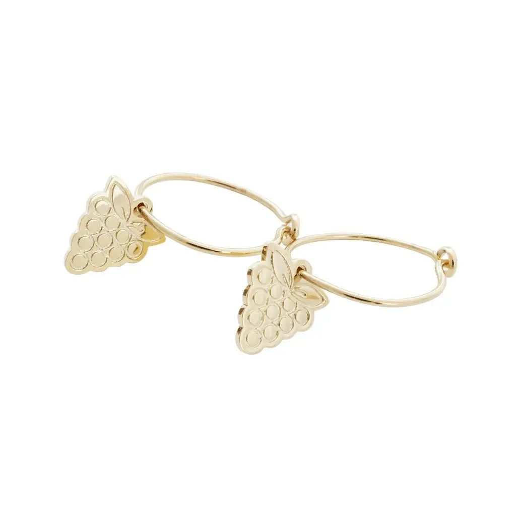 Magic Charm Grape Hoops Earrings HONEYCAT Jewelry Gold 