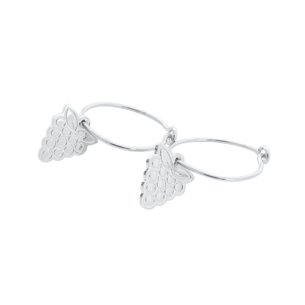 Magic Charm Grape Hoops Earrings HONEYCAT Jewelry Silver 