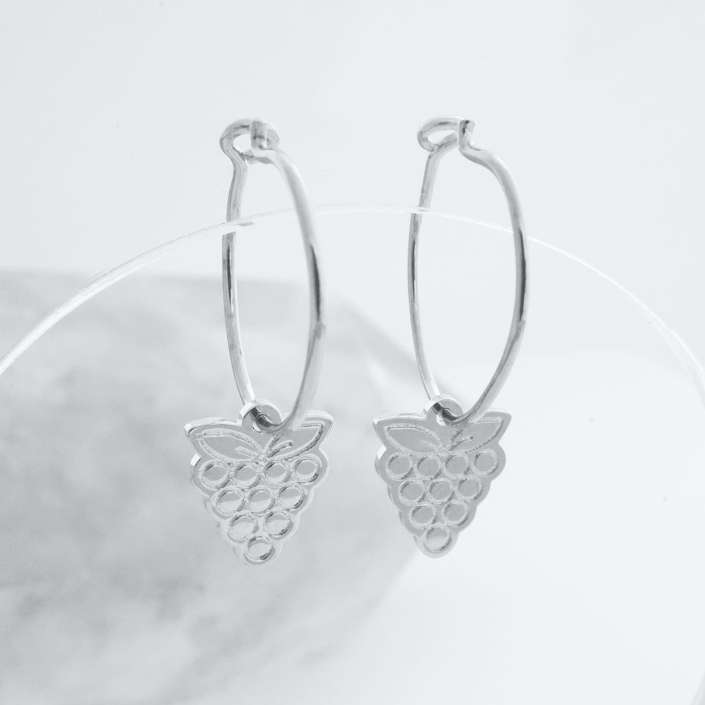 Magic Charm Grape Hoops Earrings HONEYCAT Jewelry 