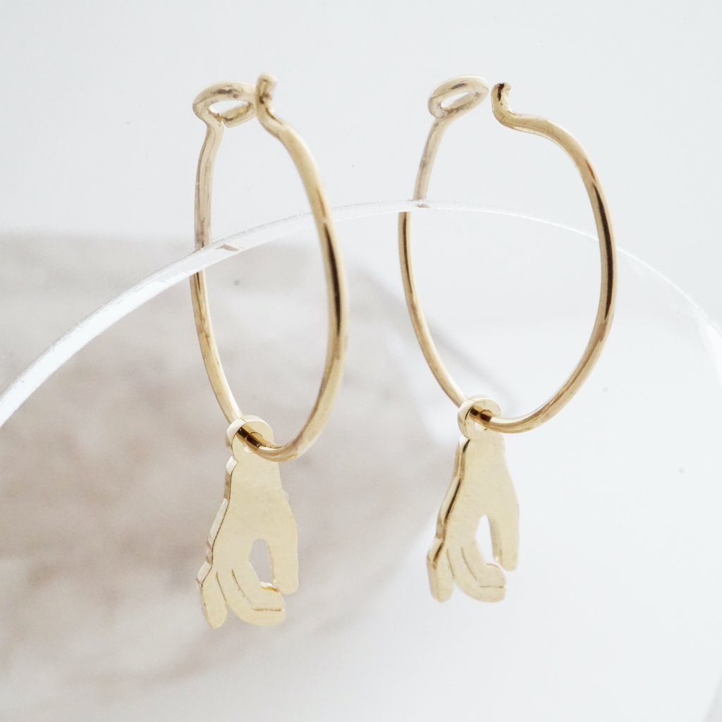 Magic Charm Hand Hoops Earrings HONEYCAT Jewelry 
