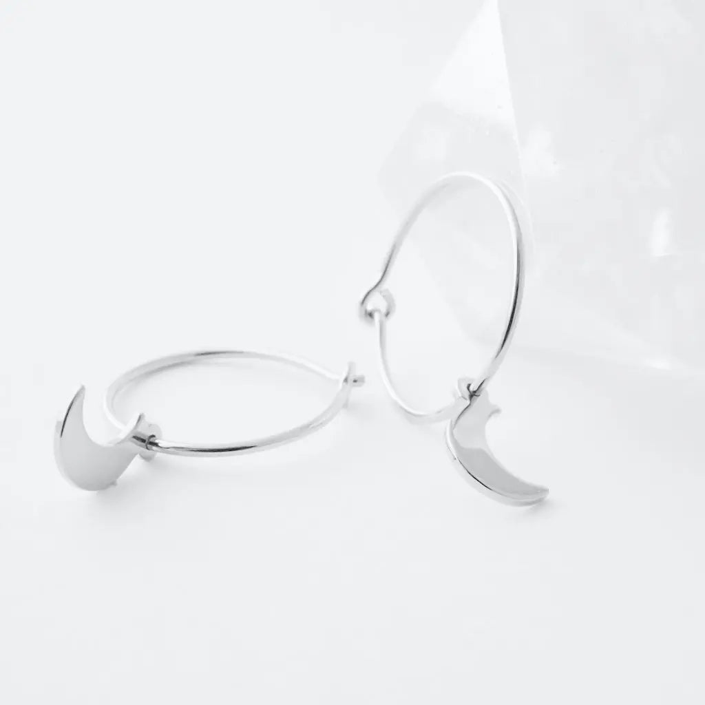 Choosey Moon Hoops Earrings HONEYCAT Jewelry 