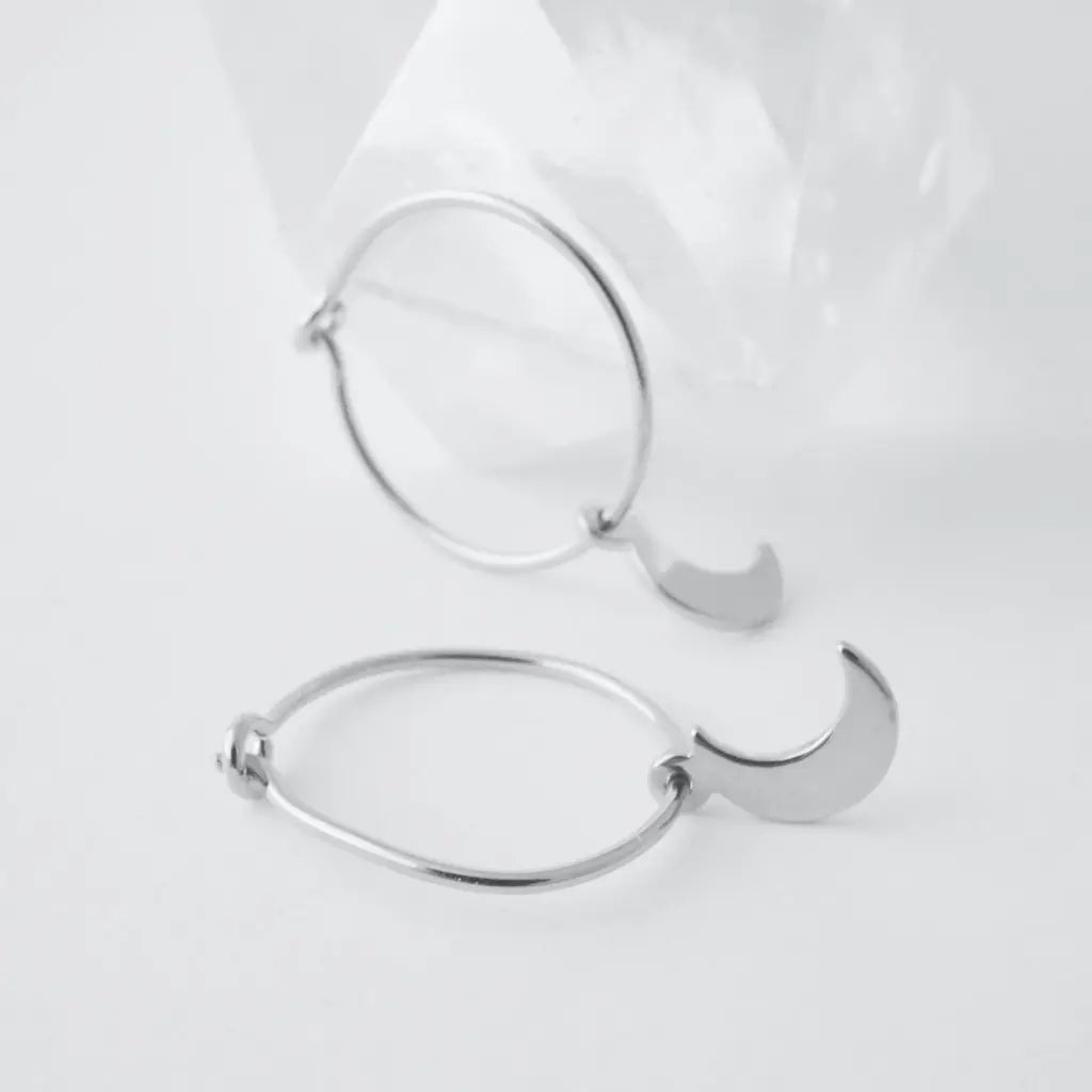 Choosey Moon Hoops Earrings HONEYCAT Jewelry 