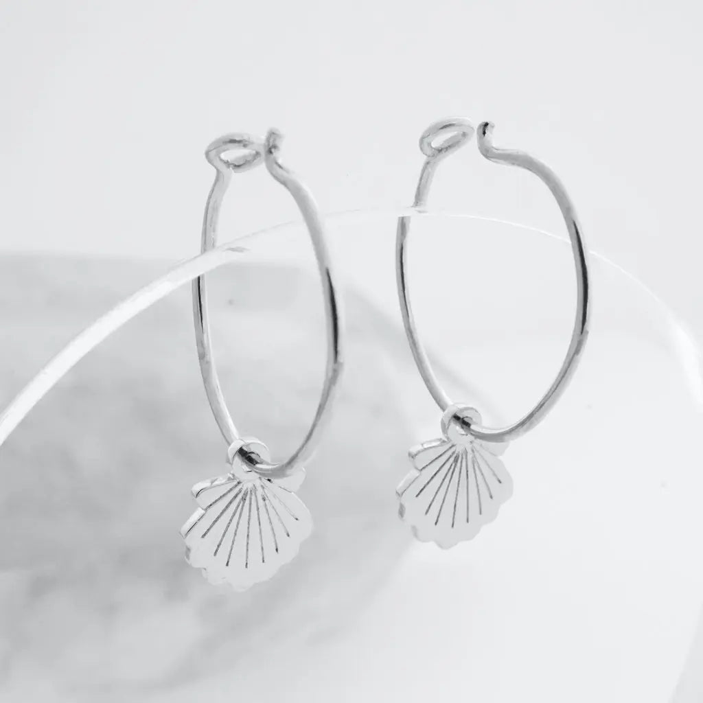 Magic Charm Shell Hoops Earrings HONEYCAT Jewelry 