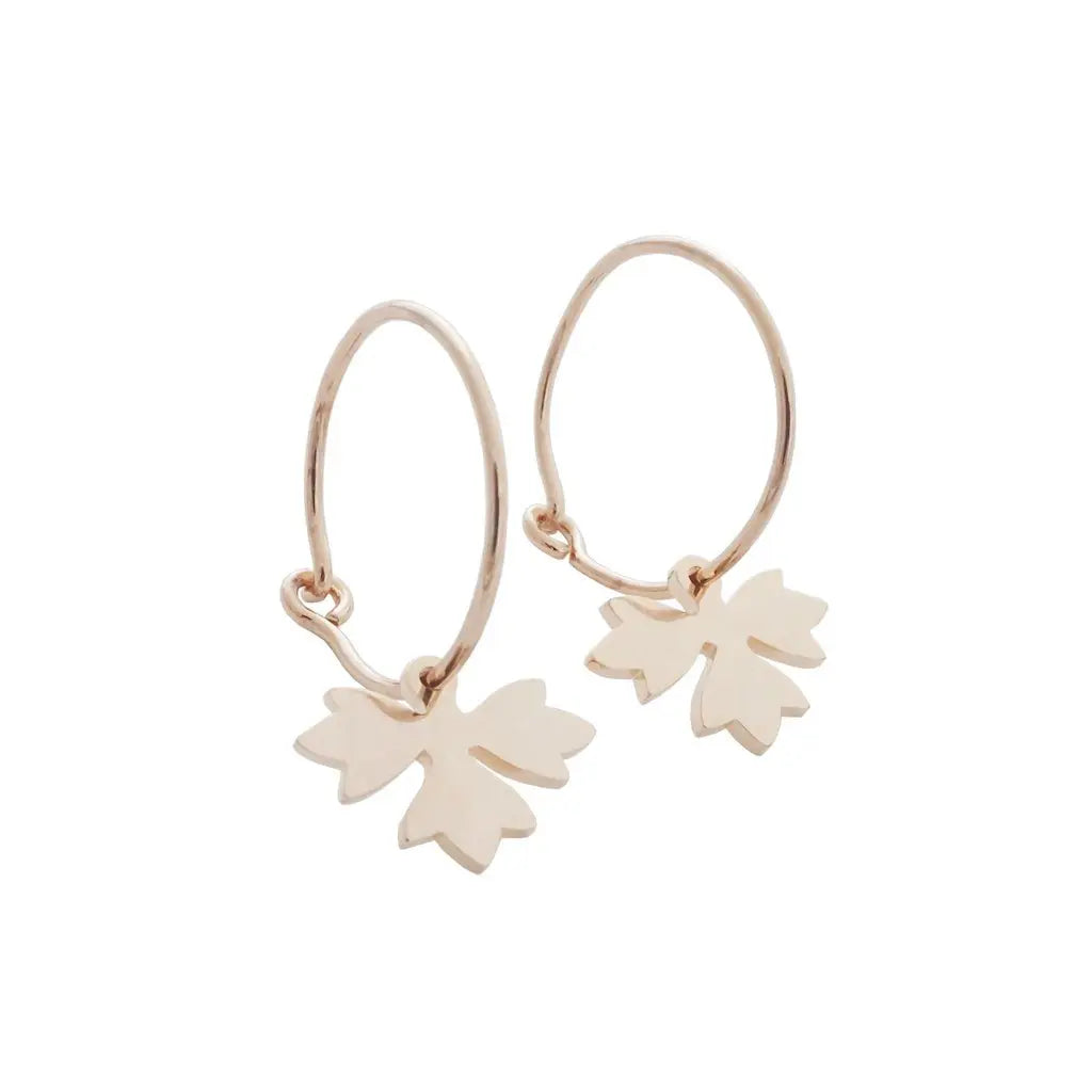 Magic Charm Sprout Hoops Earrings HONEYCAT Jewelry Rose Gold 