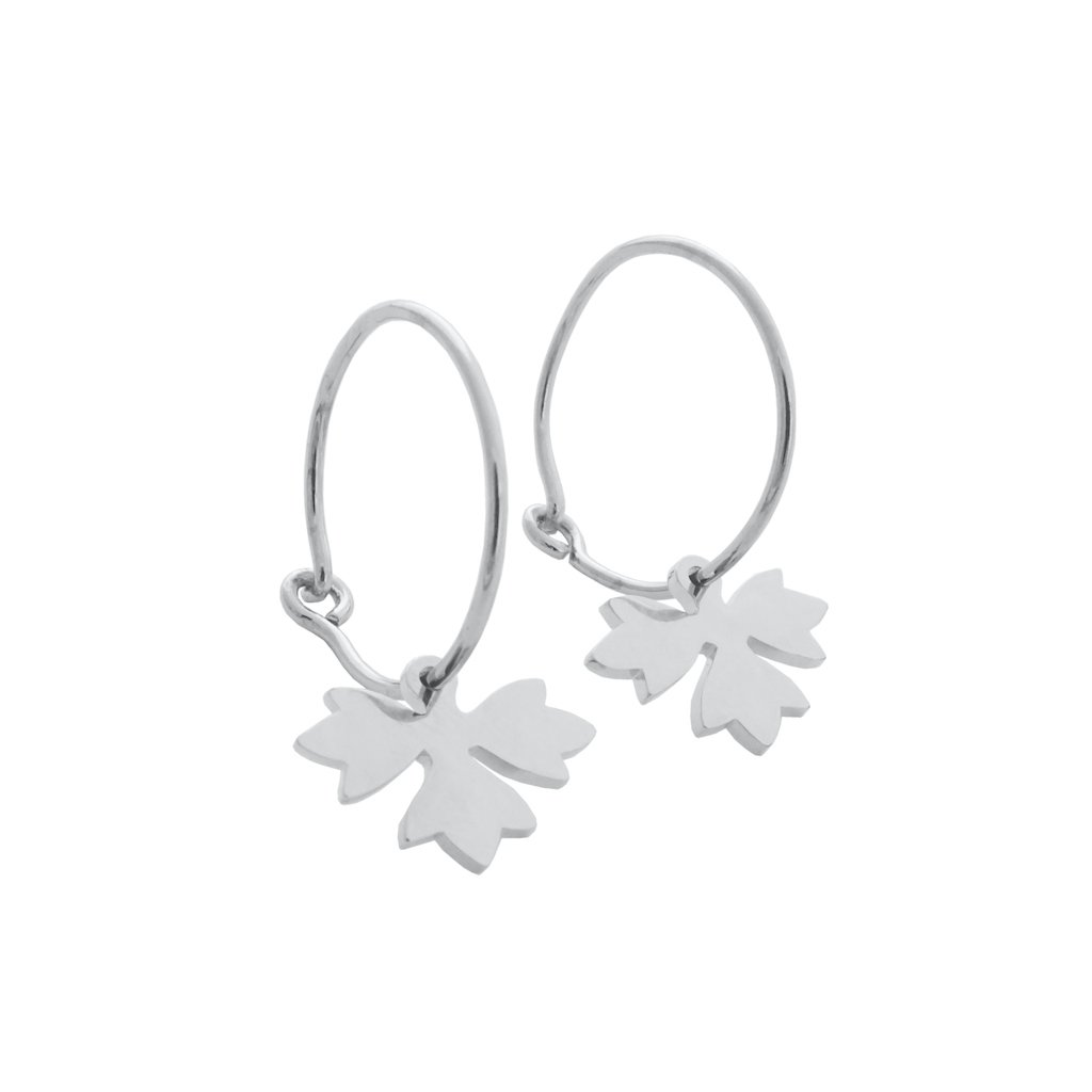Magic Charm Sprout Hoops Earrings HONEYCAT Jewelry Silver 