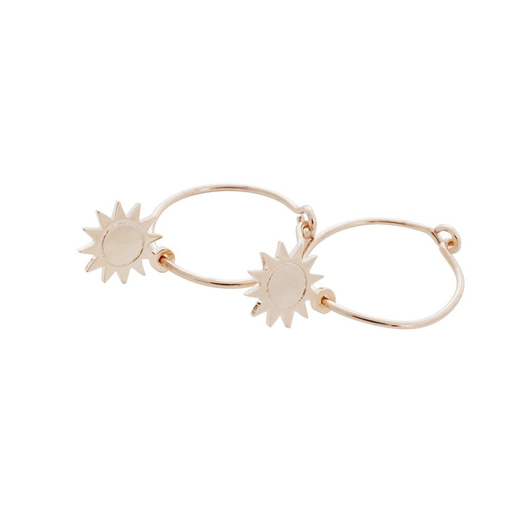 Magic Charm Sun Hoops Earrings HONEYCAT Jewelry Rose Gold 
