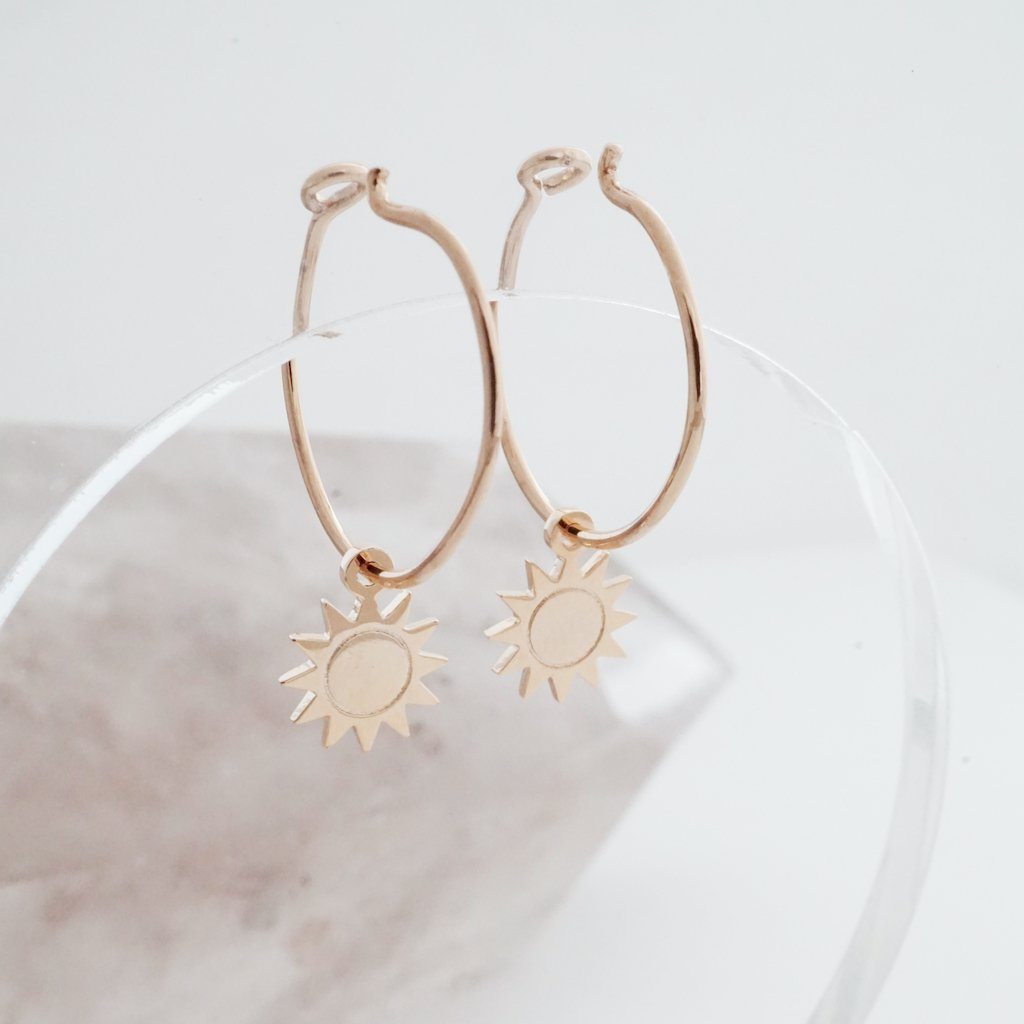 Magic Charm Sun Hoops Earrings HONEYCAT Jewelry 