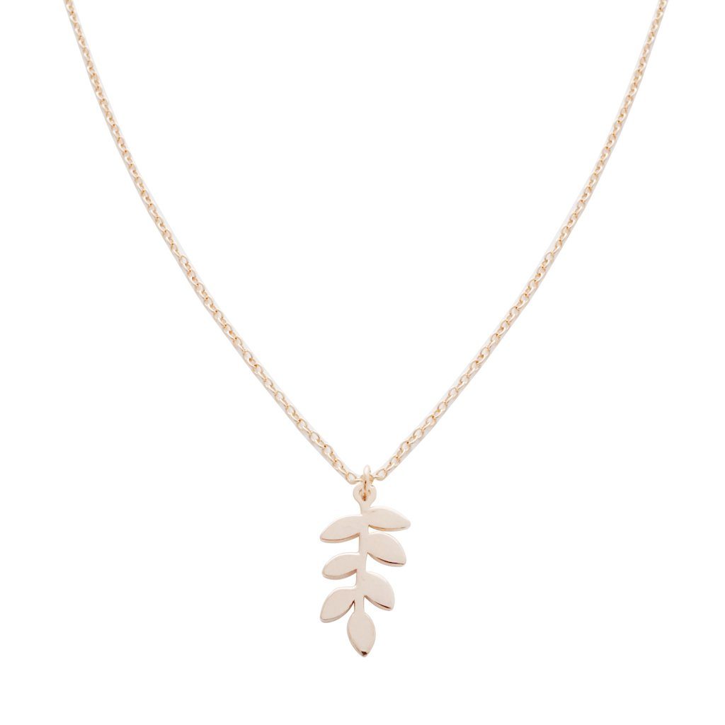 Magic Charm Fern Necklace Necklaces HONEYCAT Jewelry Rose Gold 